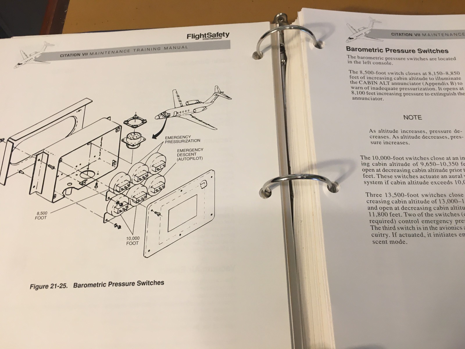 Citation VII Maintenance Training Manuals, a 2 vol. set