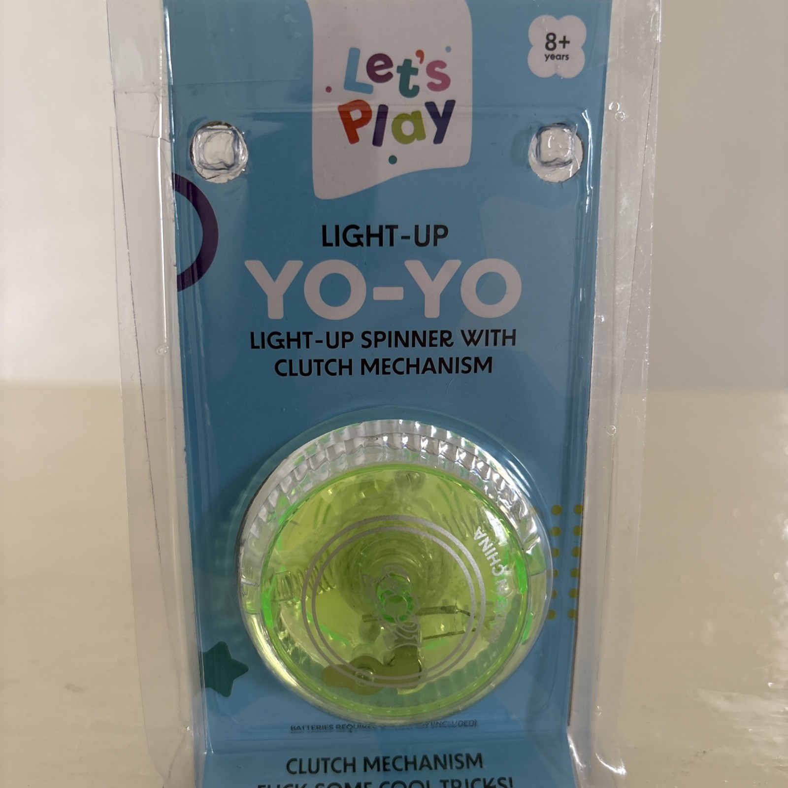 YoYo Spinner Green Light Up Yo-Yo Clutch Mechanism  Fun Toy Tricks Boys Girls