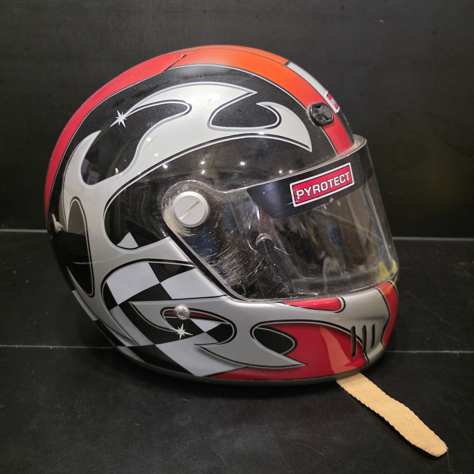 Pyrotect SA2000 Racing Helmet Small Fiberglass DOT Auto Race Visor Graphics