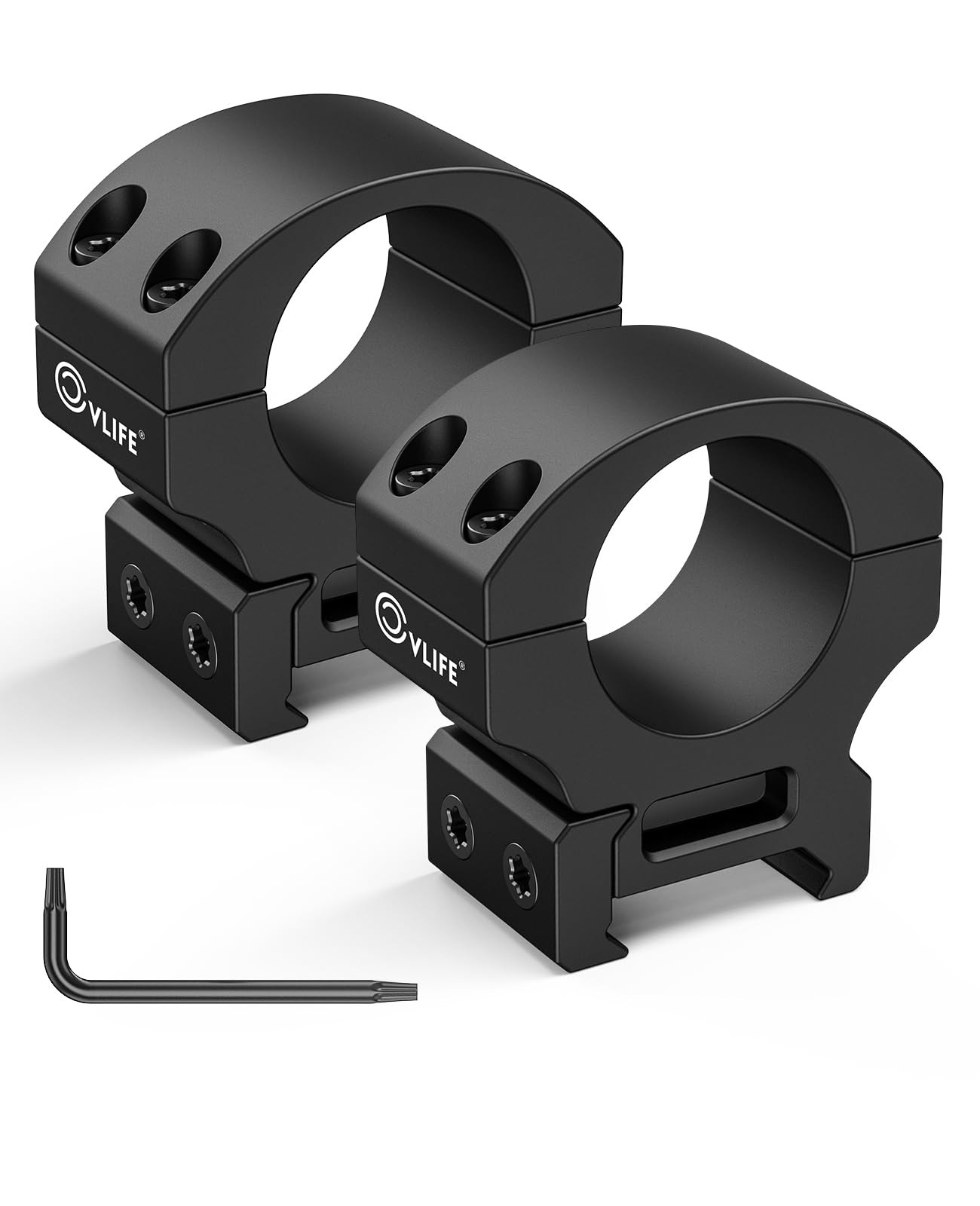 CVLIFE 1 Inch Scope Rings - Medium Profile Precision Medium, Matte Black