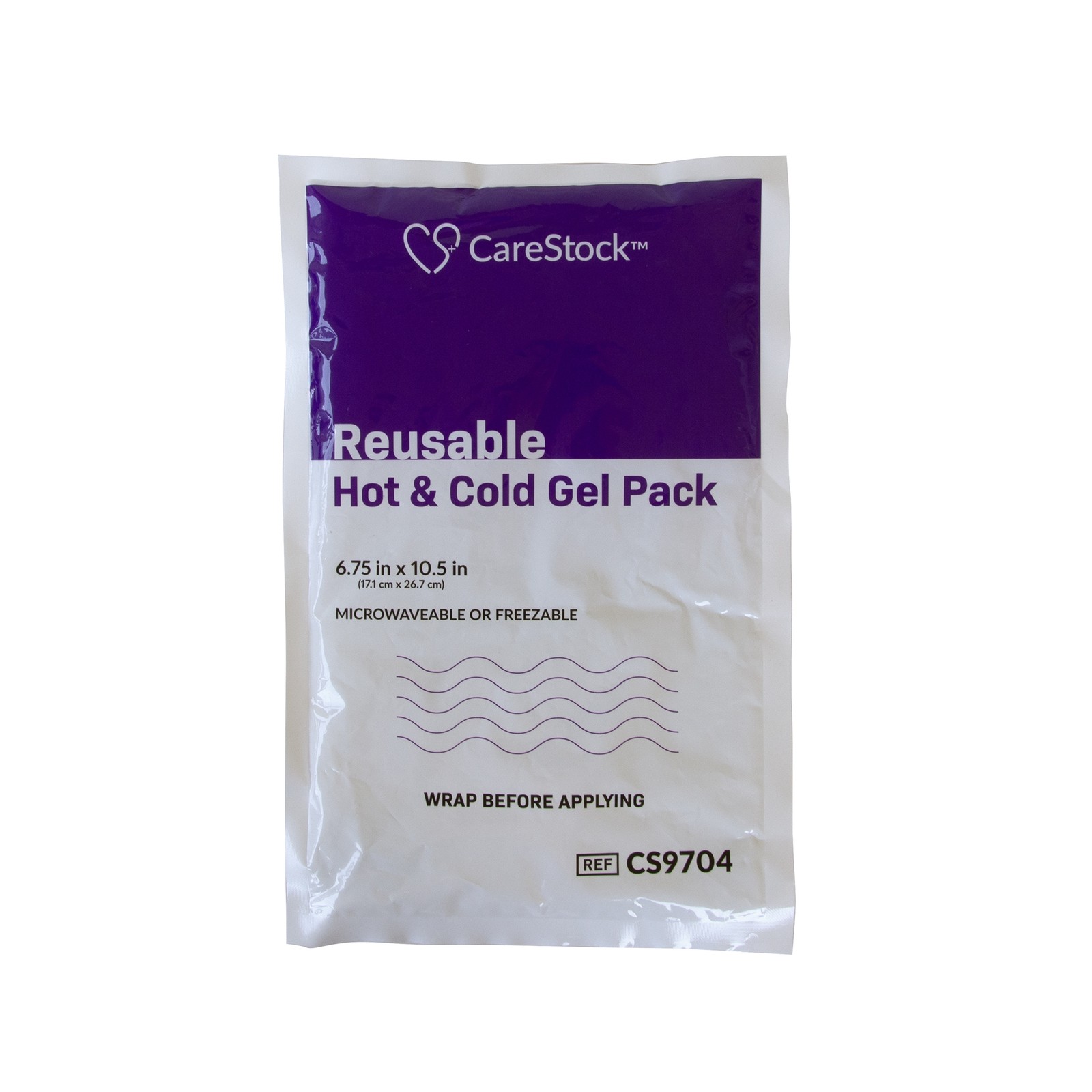 CareStock Reusable Plastic / Gel 6.75 x 10.5" Hot / Cold Pack CS9704 1 Each
