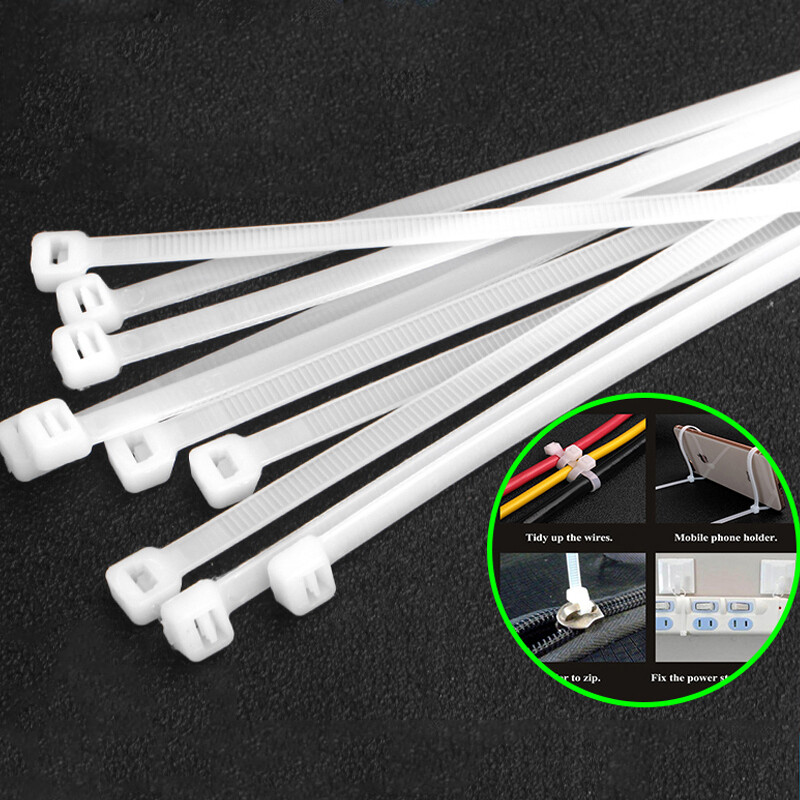 10mm Self-Locking Plastic Nylon Cable Ties Zip Ties Wrap Wire Cord Zip Tie Strap