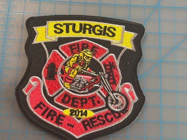 BK-022 Sturgis Fire Rescue 2014 South Dakota SD Motorcycle Patch