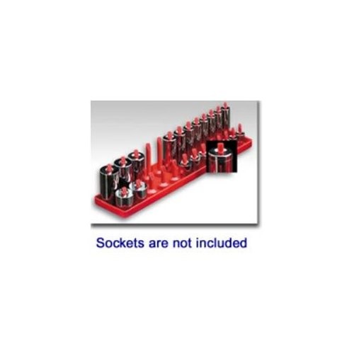 Hansen Global 1202 1/2 Inch Metric 2 Row Regular/deep Socket Holder Tray - Grey