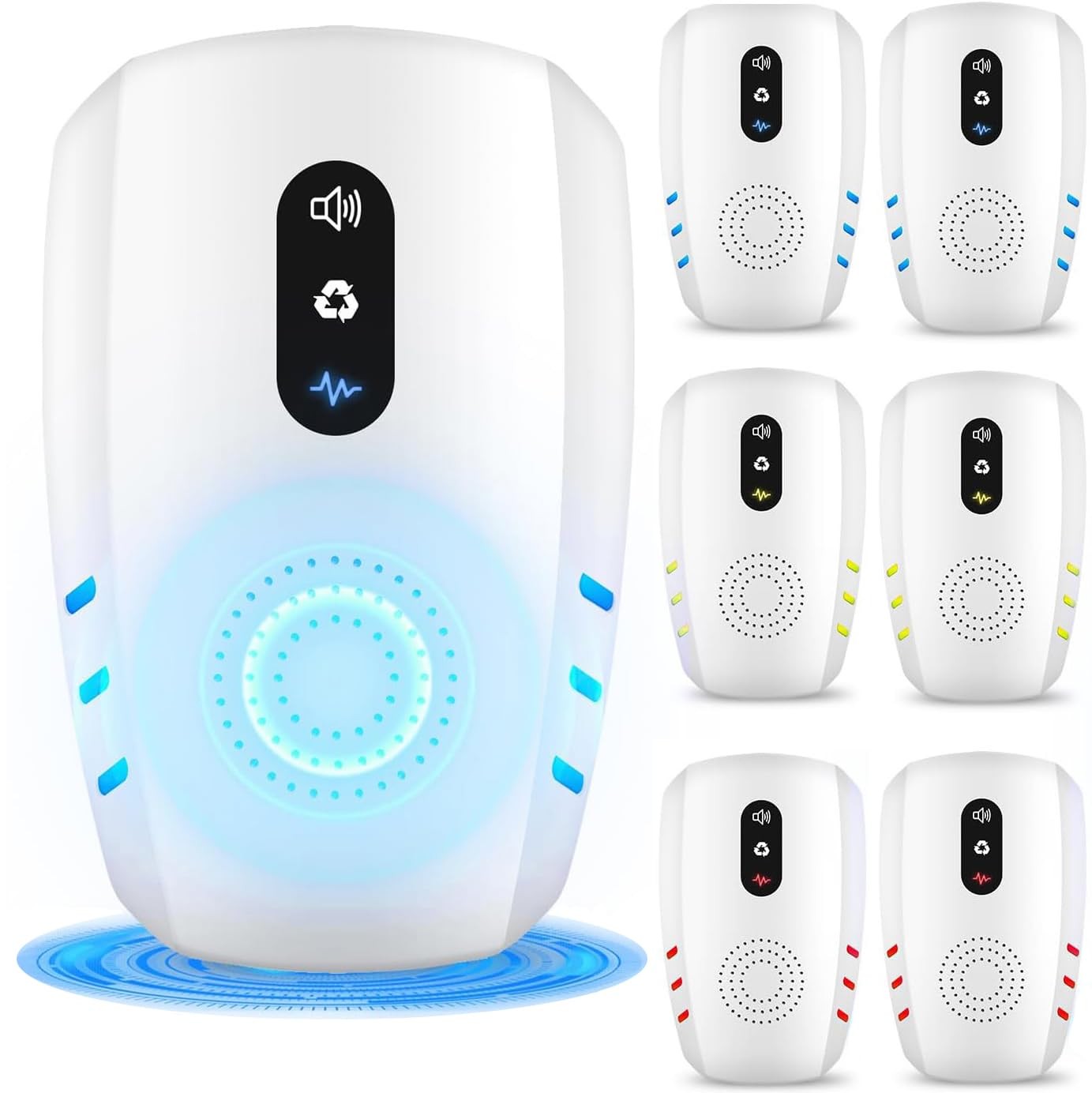2026 Upgraded Ultrasonic Indoor Pest Repeller, 3-Mode Pest Control, 6 Pack
