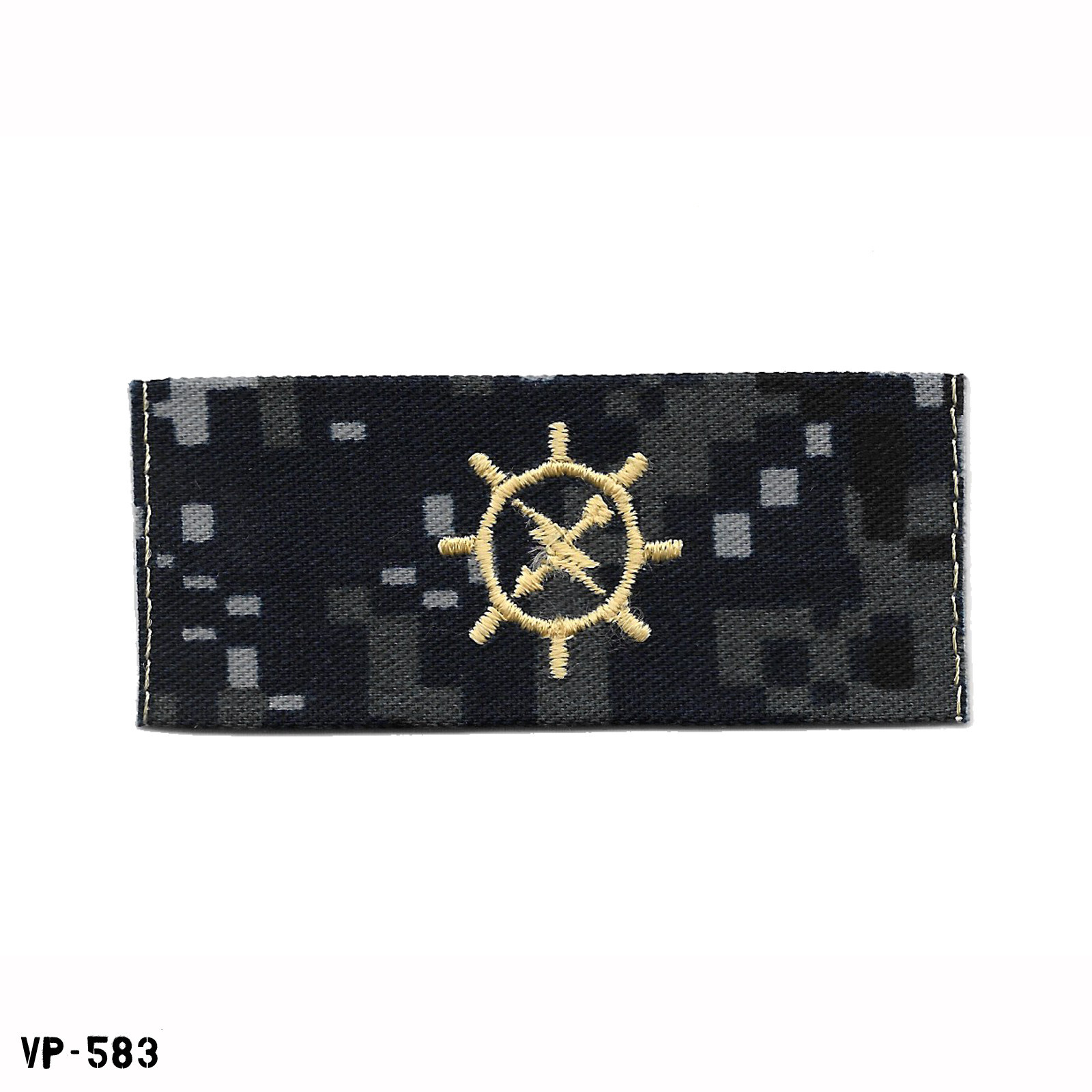 Operations Tech ~ US Navy NWU Blue Digital Camo Collar Device Patch ~ NEW