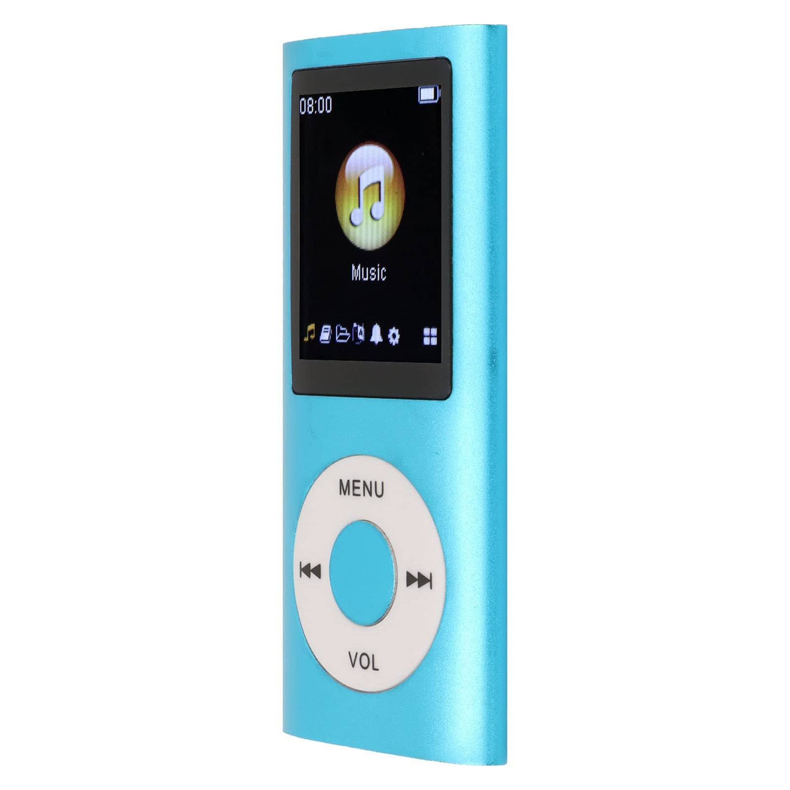 Ultra Thin MP4 MP3 Digital Music Player Support Memory Card USB Blue Device