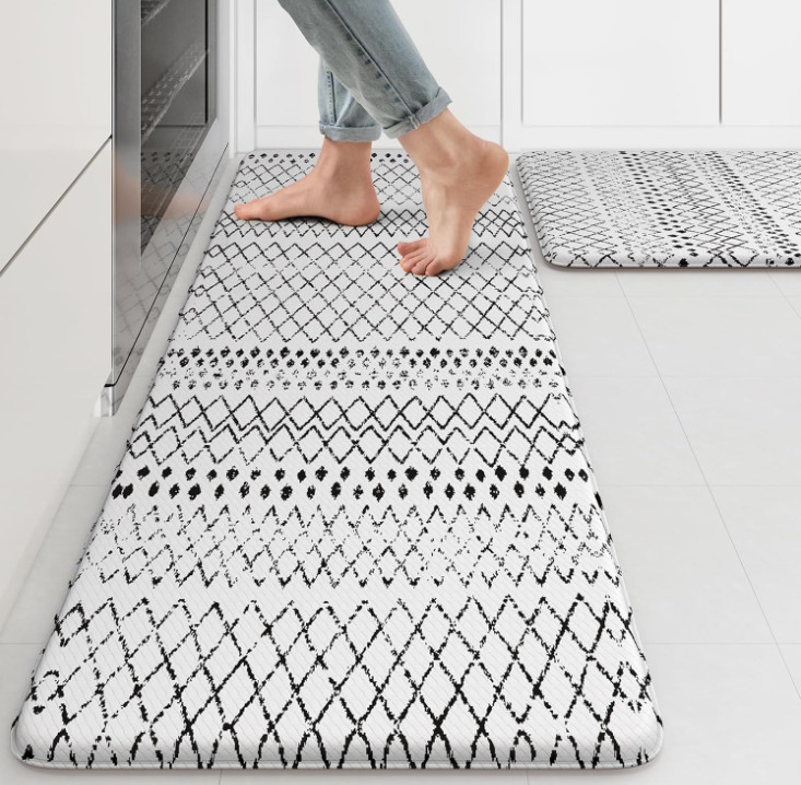 Alfombrillas de cocina antifatiga 2 pzs, acolchadas y antideslizantes