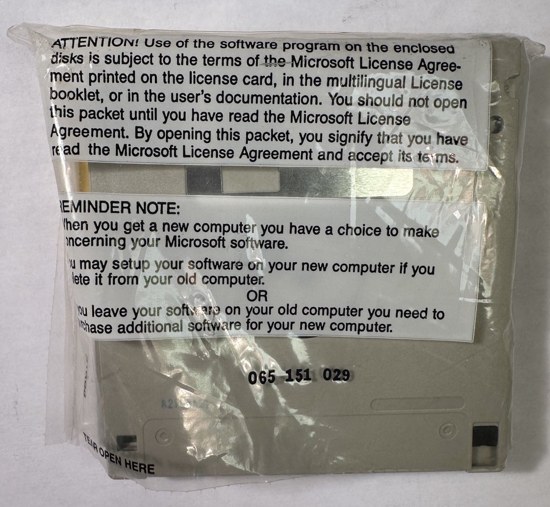 Microsoft Excel For Windows 3.5” Floppy Disc 1-5 1992 Version 4.0