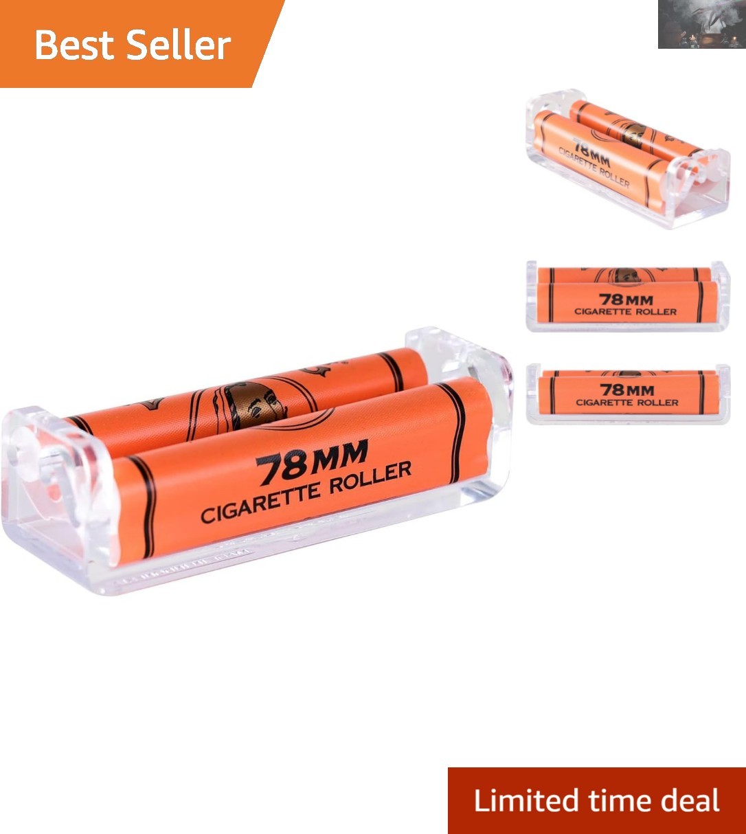Compact 78mm Cigarette Rolling Machine - Effortless and Portable Zig Zag Design