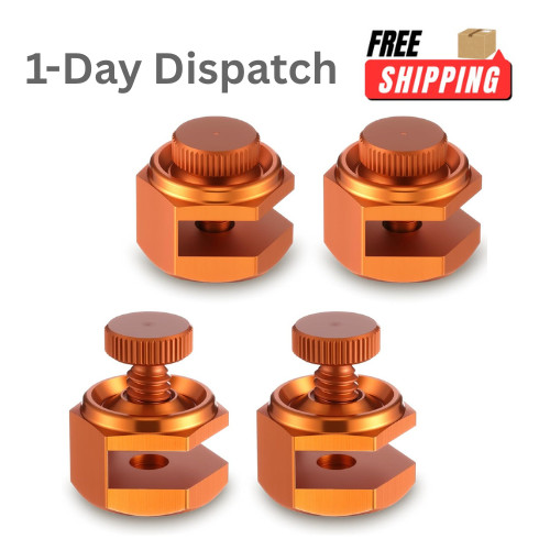 Ceoighe 4 Pack Stair Gauge Set for Framing Square Aluminum Orange