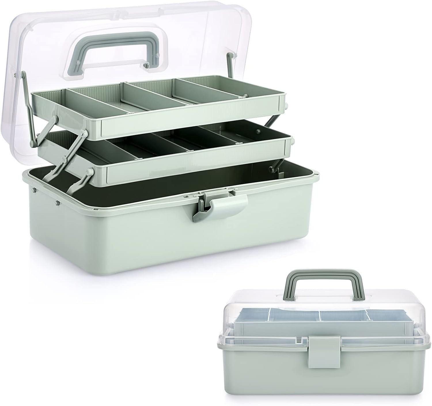 3-Layer，Storage，Adjustable Spacers Portable Plastic Dividing Box for Medicine