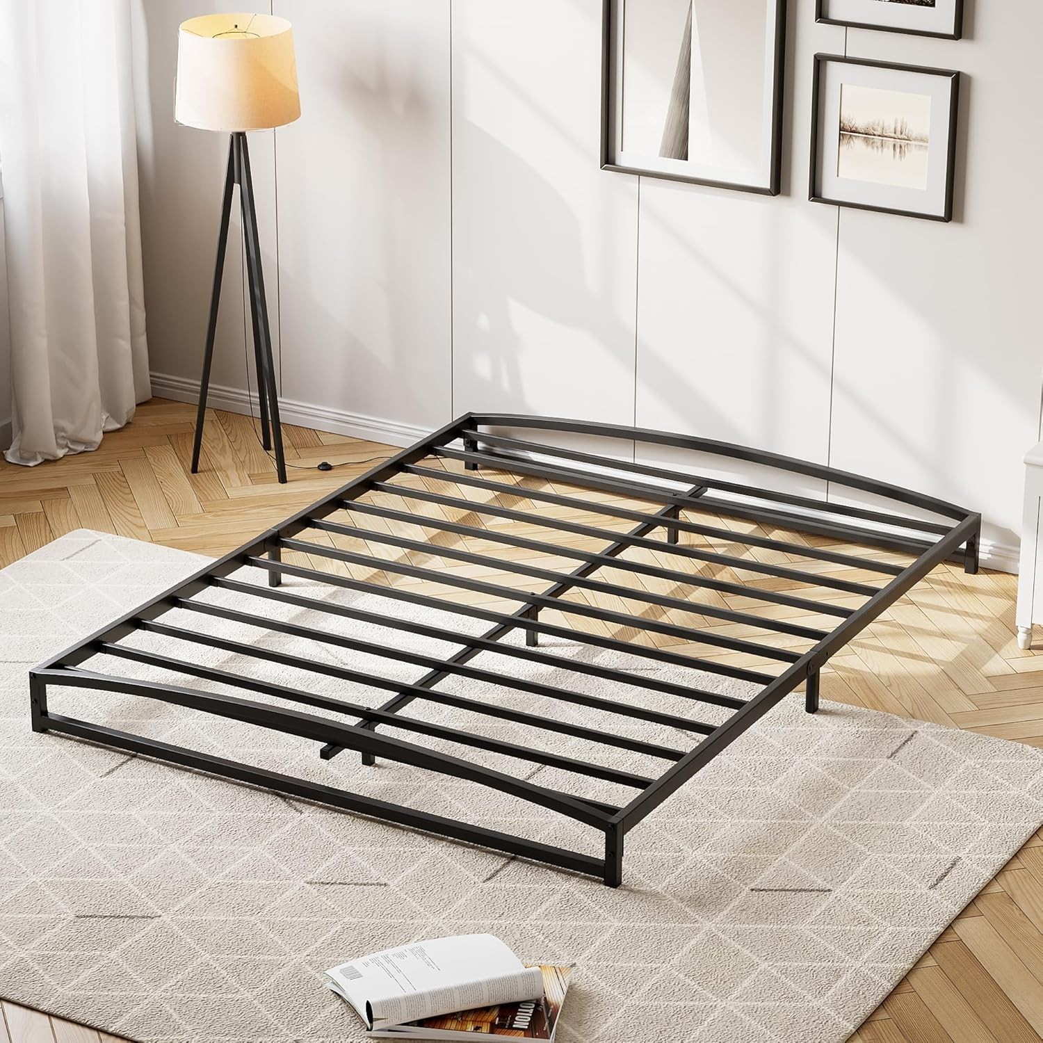 Upgraded 10-inch King Size Platform Bed Frame Heavy Duty Sturdy Metal 1000lbs