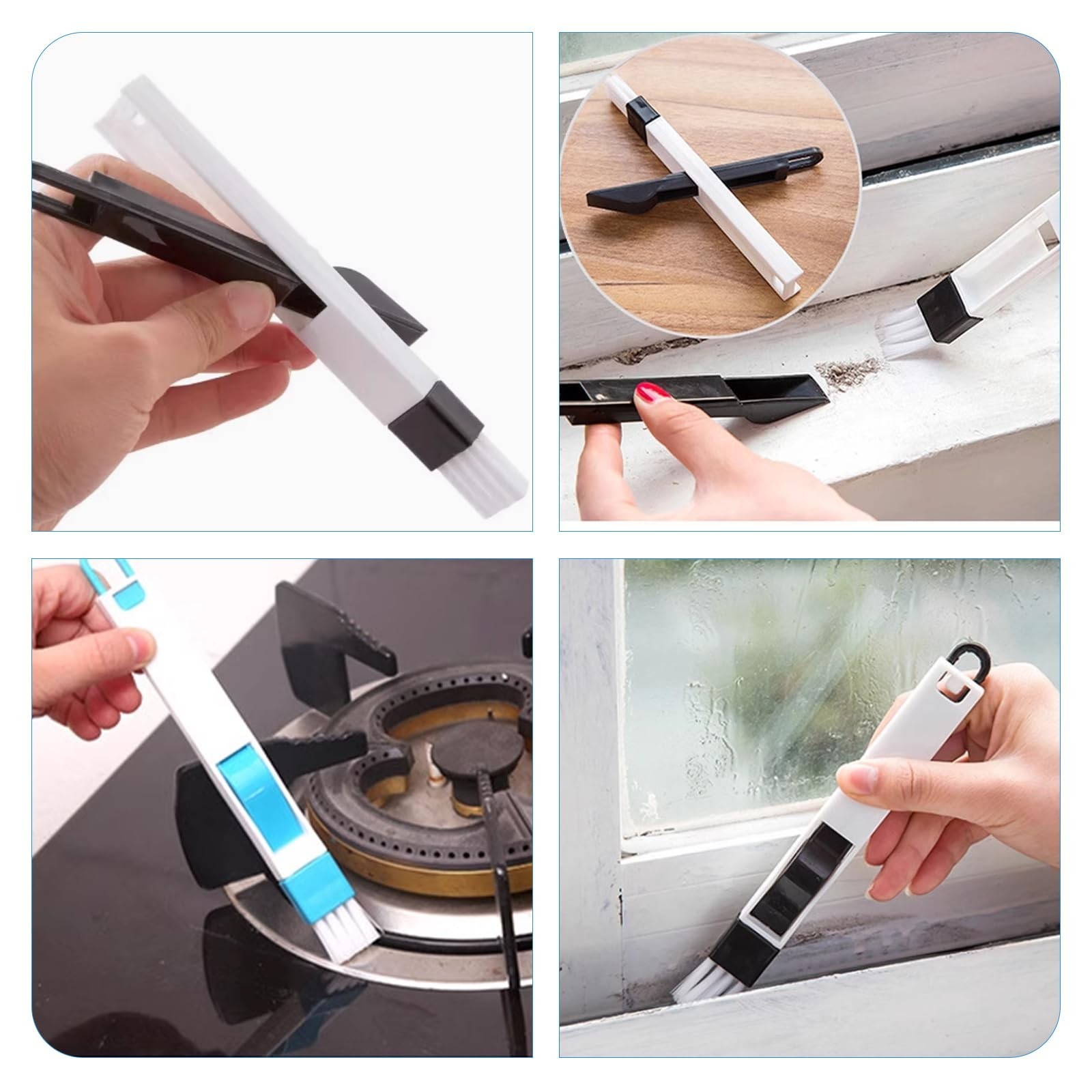 13PCS Crevice Cleaning Brush Set,Multifunctional Hard Bristle Crevice Cleanin...