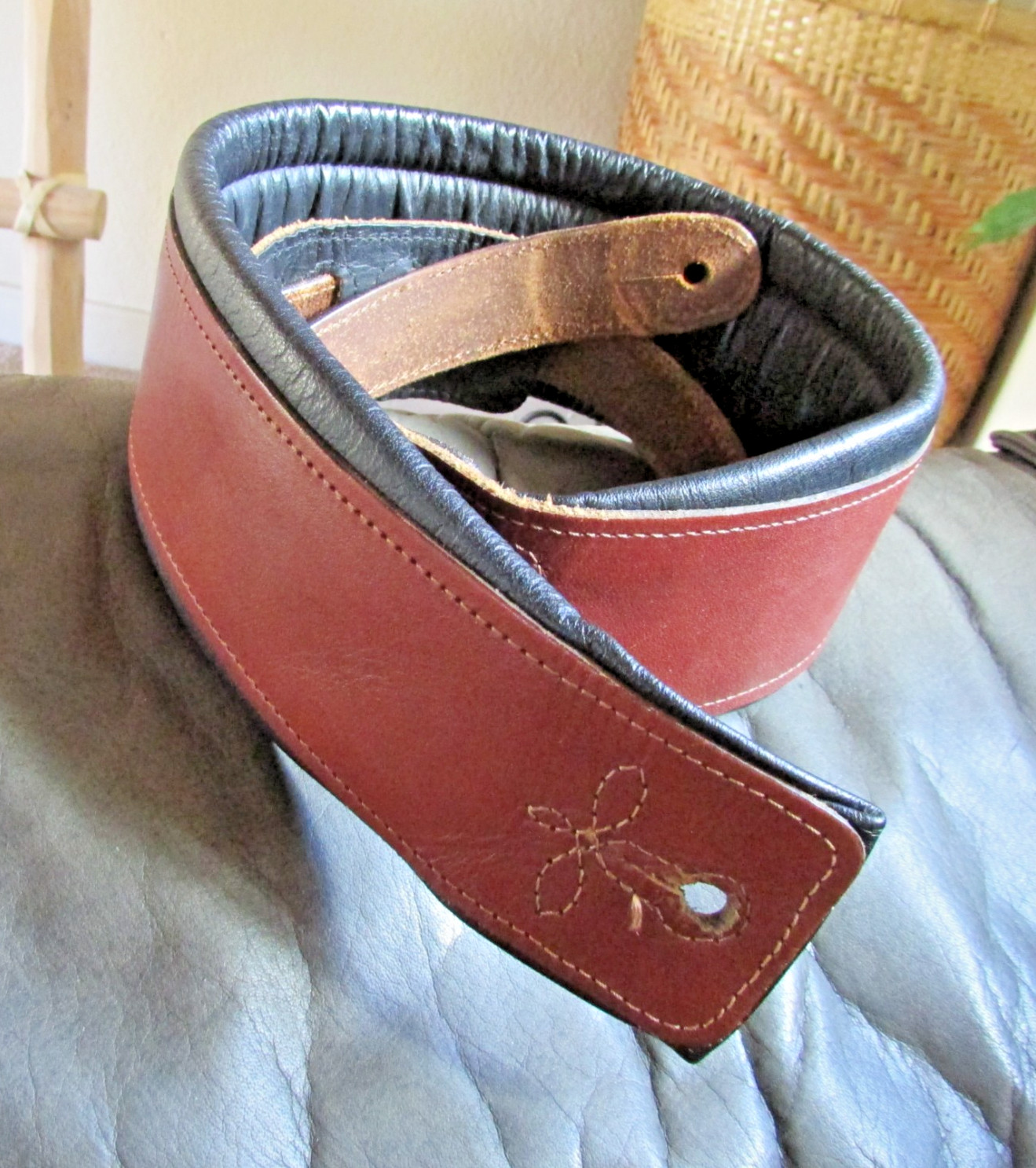Levys Gray Suede or Brown Black Leather Musical Instrument Straps