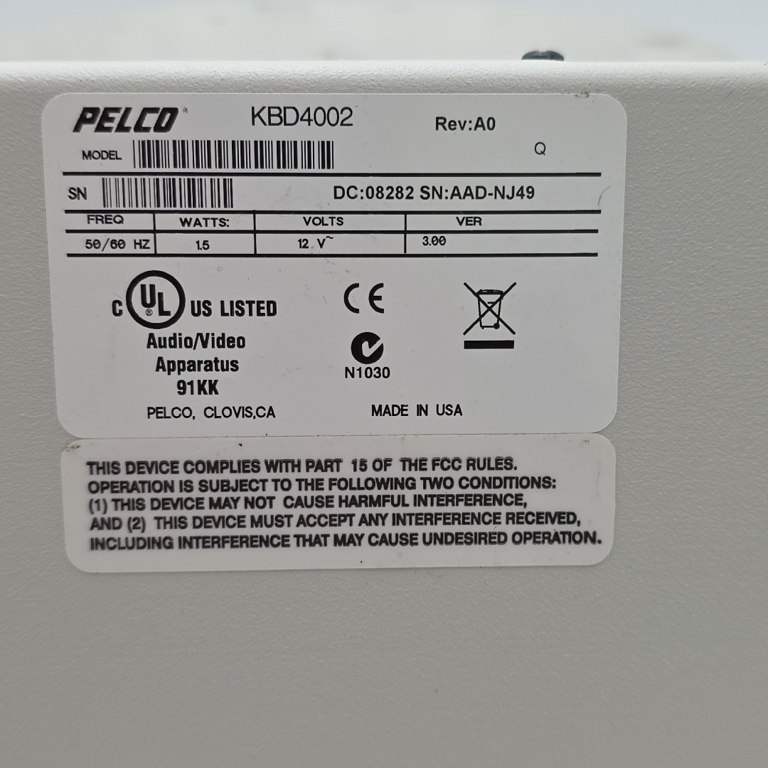PELCO KBD4002 PTZ Control Keyboard Fixed/Variable Speed
