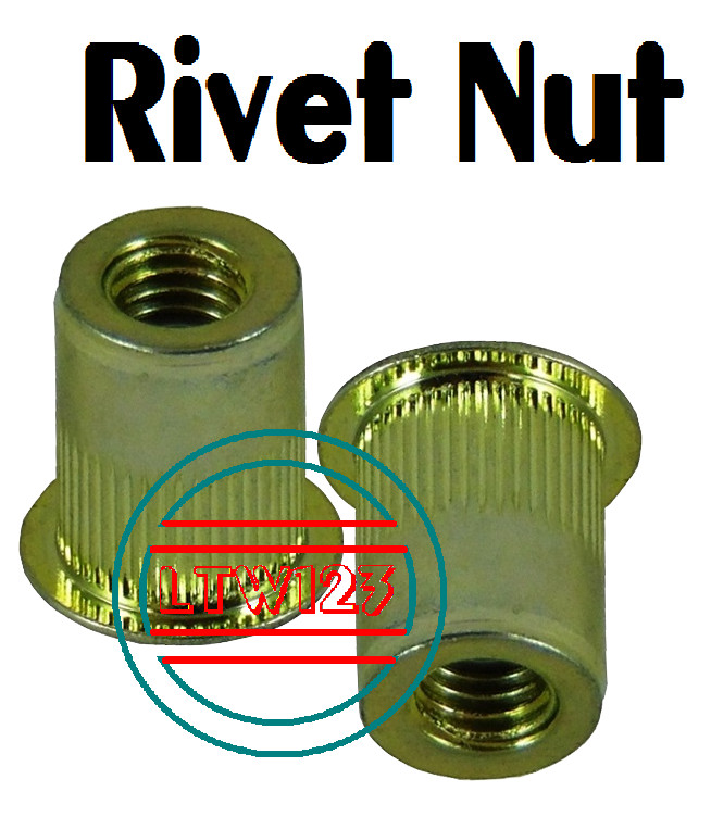 (10 Pcs)  M4-0.7mm/4mm Metric Flat Head Blind Insert Rivet Nut
