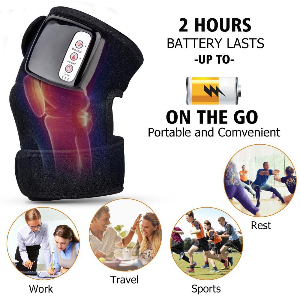 Electric Infrared Heating Knee Massager Wrap Elbow Joint Support Vibration Thera