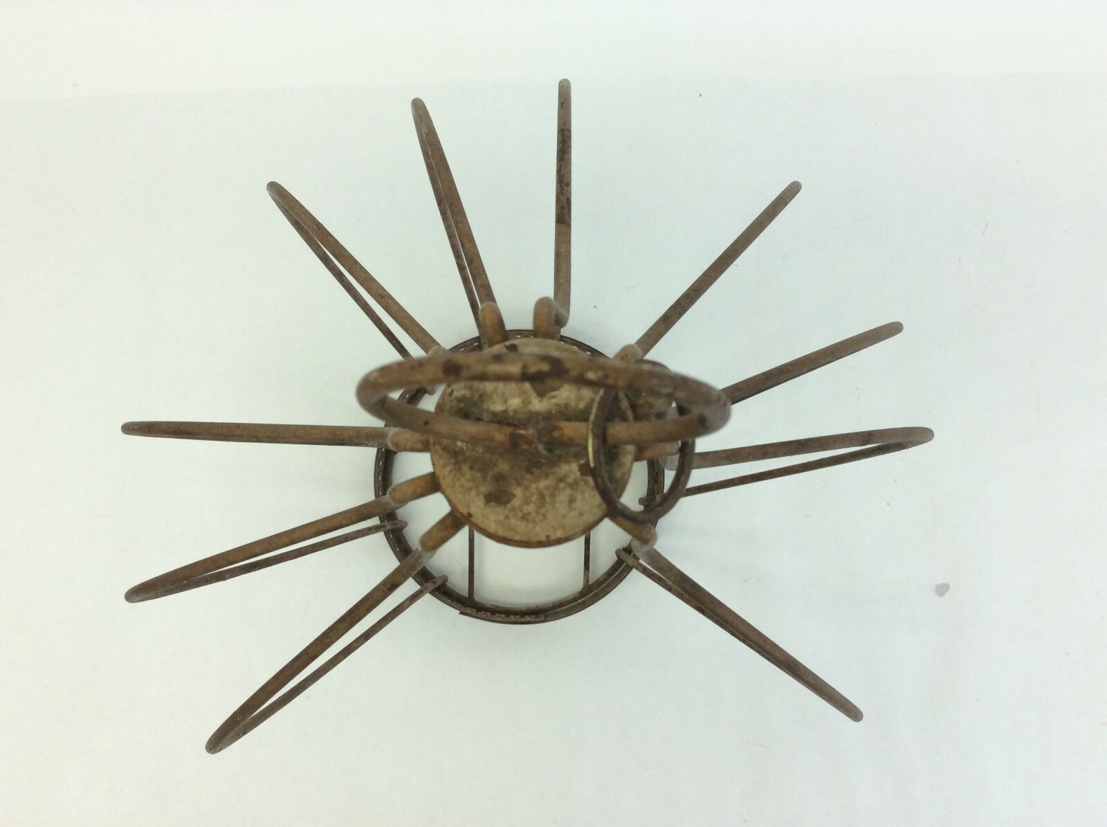 Unusual Caged Hanging Planter Hanger Cage Rustic Used Decorative