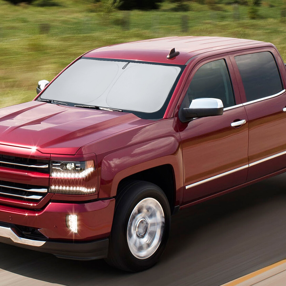 Sun Shade Foldable UV Block Cover Visor Shield For Chevrolet Silverado 2015