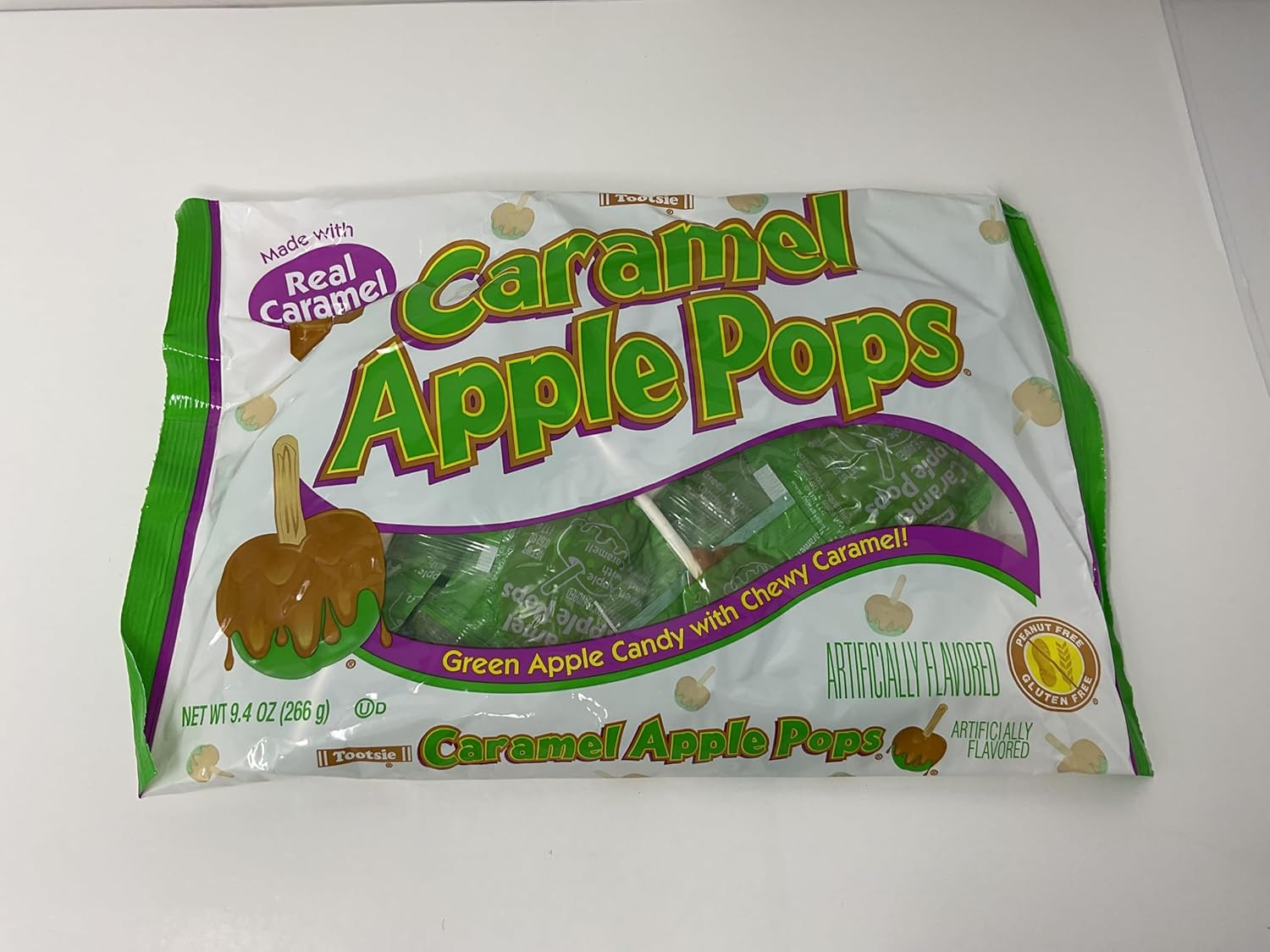 Caramel Apple Pops Green 9.4 Oz Bag