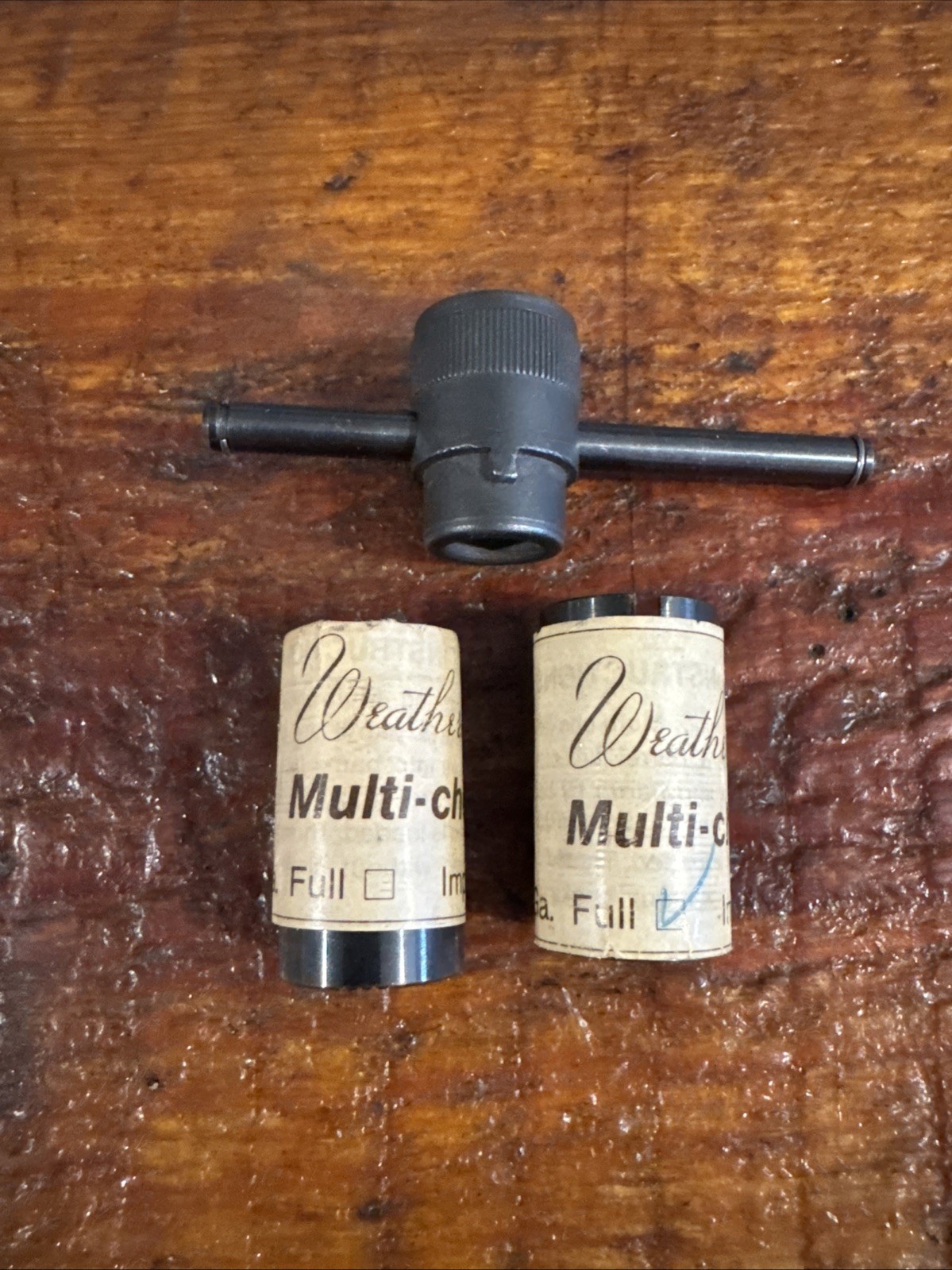 Vintage Weatherby Multi choke Choke Tube Set. Full & IC 12 Gauge. W Wrench.