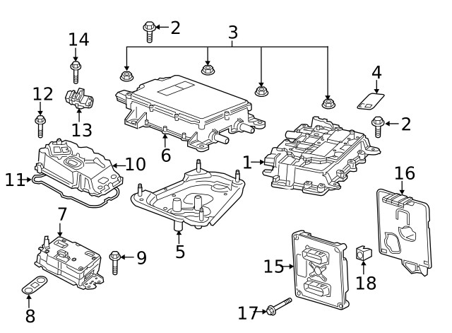 Genuine GM Drive Motor Generator Control Module Bracket 84182797