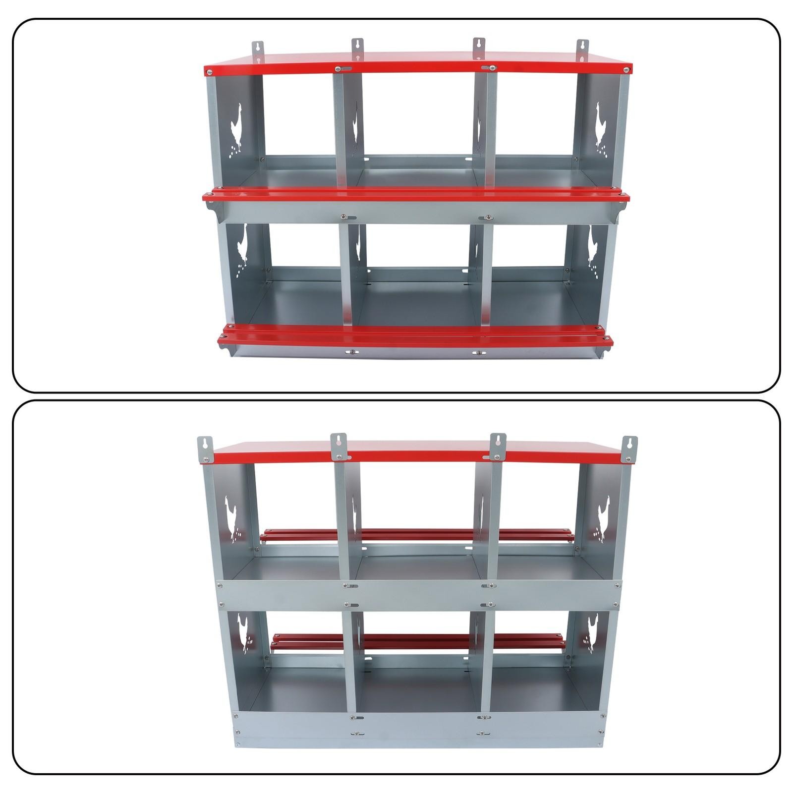 6 Compartment Heavy Nesting Box Chicken Nesting Box 6 Room Metal Nesting Red