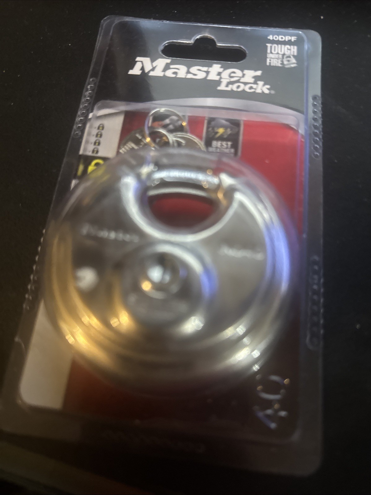 Master Lock Shielded Padlock, Model# 40DPF