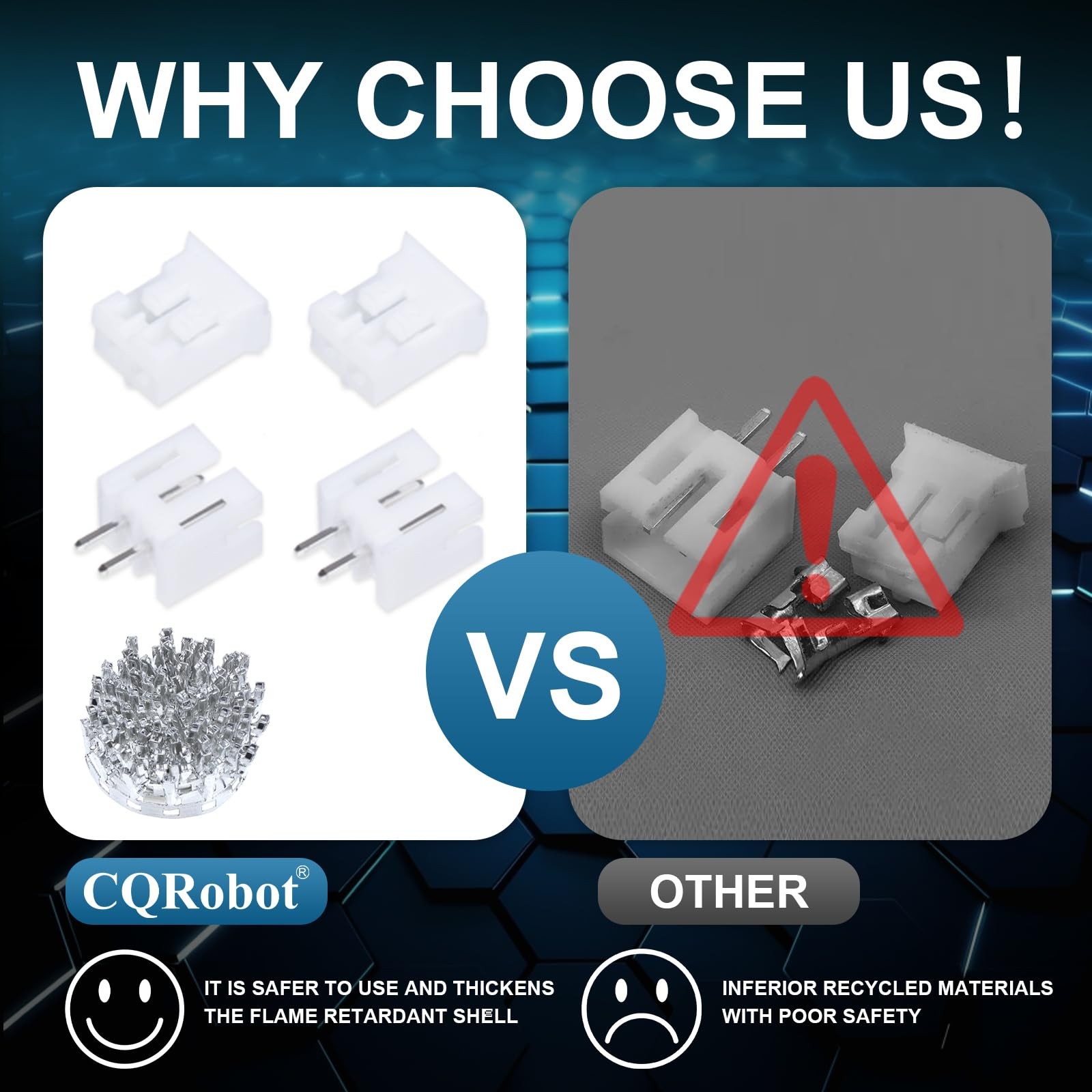 CQRobot JST PH 2.0 mm Pitch 2-Pin Electronic Computer 2P, PH-White 2P
