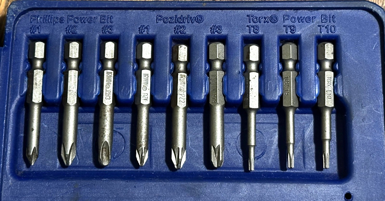Irwin Tools Long Screwdriver Magnetic Power Master Bit Driver Set Lot Torx Case