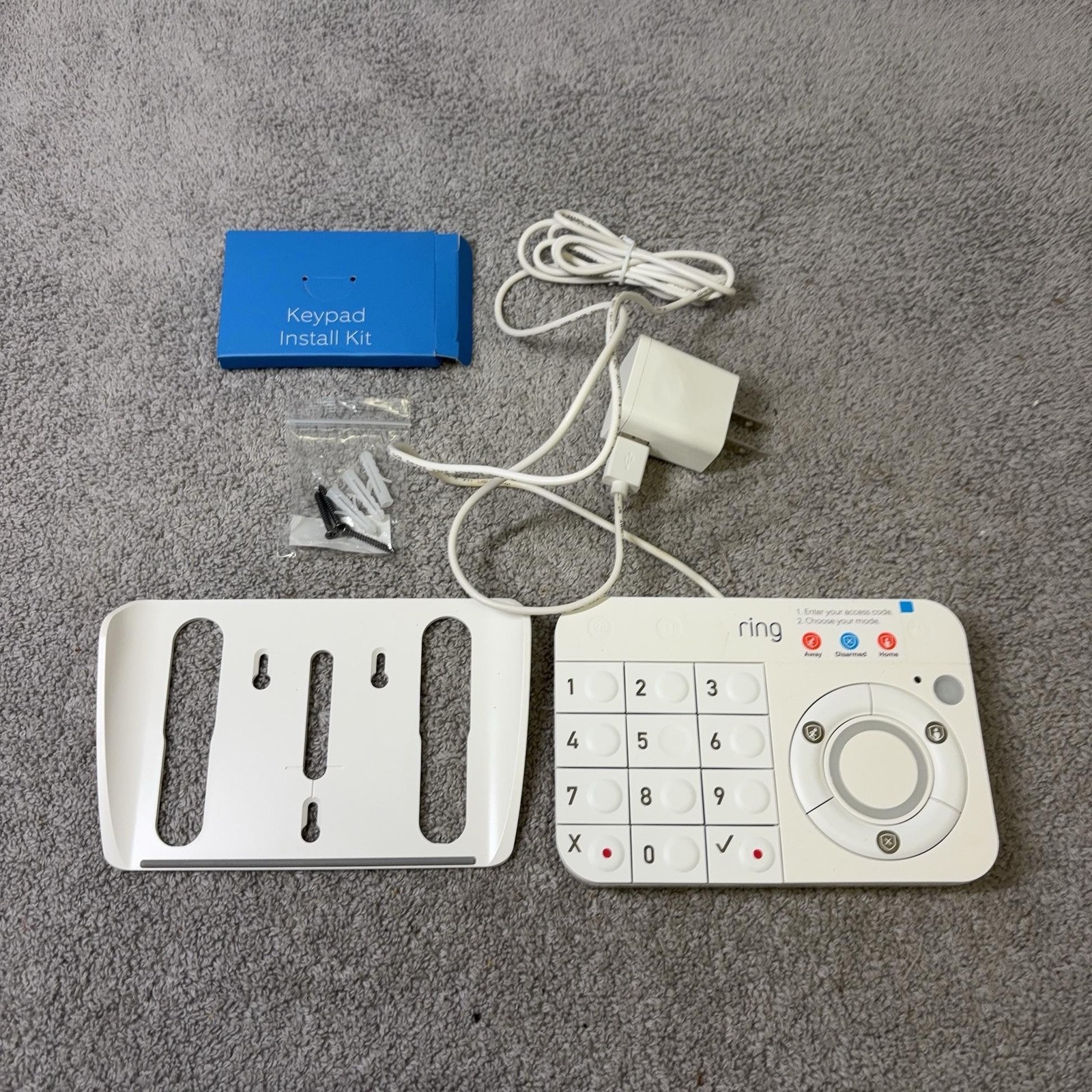 Ring Alarm Keypad 1st Gen 4AK1S70EN0 Wall Mount Charger Tested BHAKP001 Z-Wave