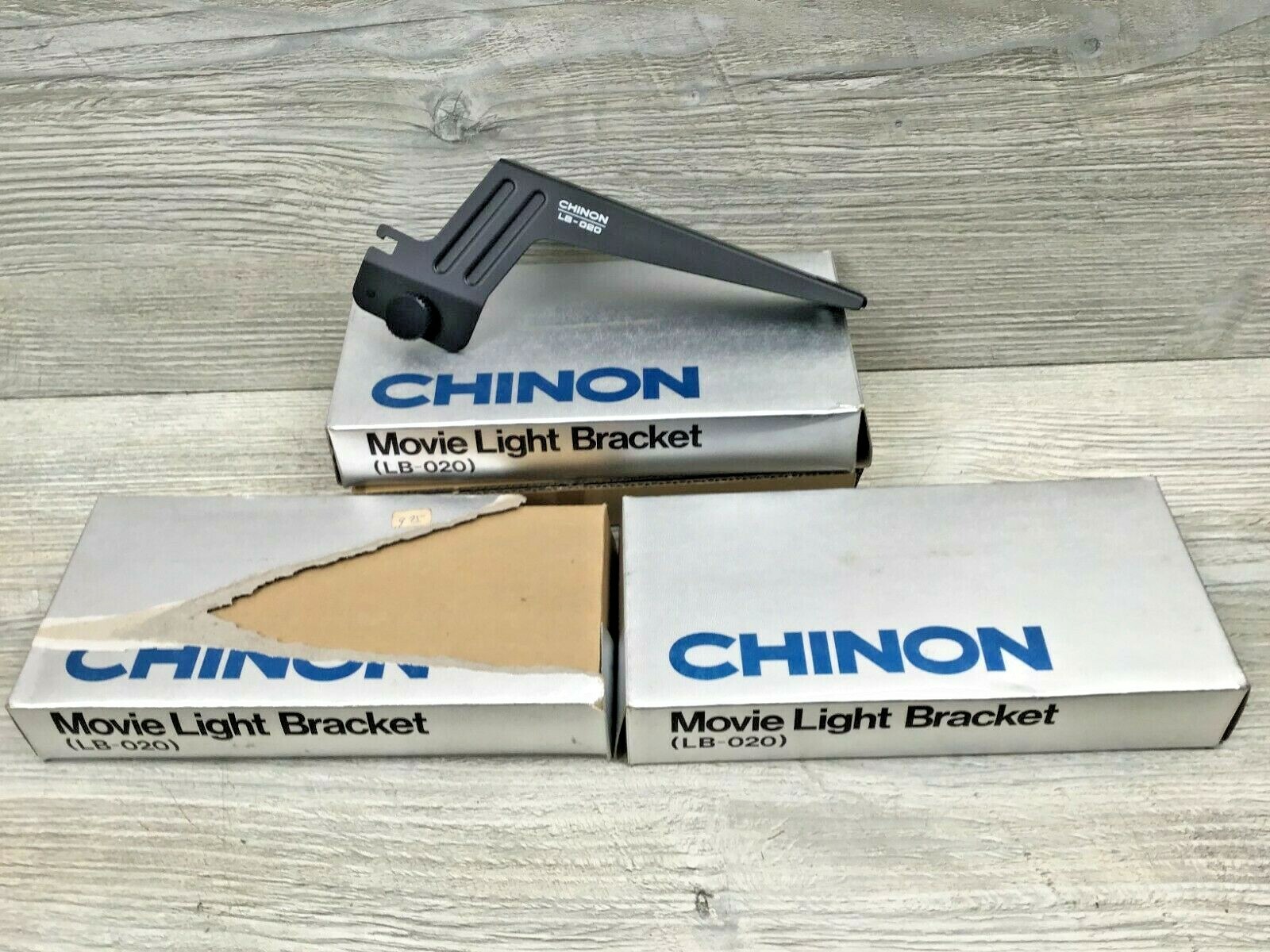 3 New Vintage Chinon LB-020 Movie Camera Light Brackets w/ Boxes