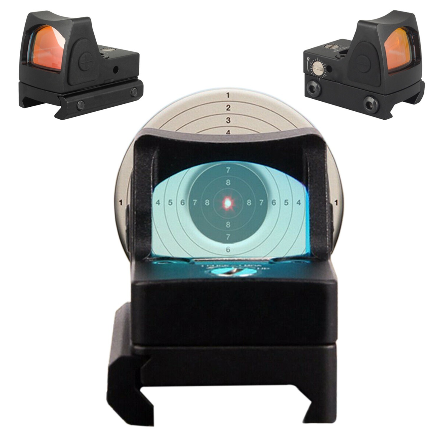 Mini Red Dot Sight Collimator for Glock / Rifle Reflex Sight Scope Fit 20mm