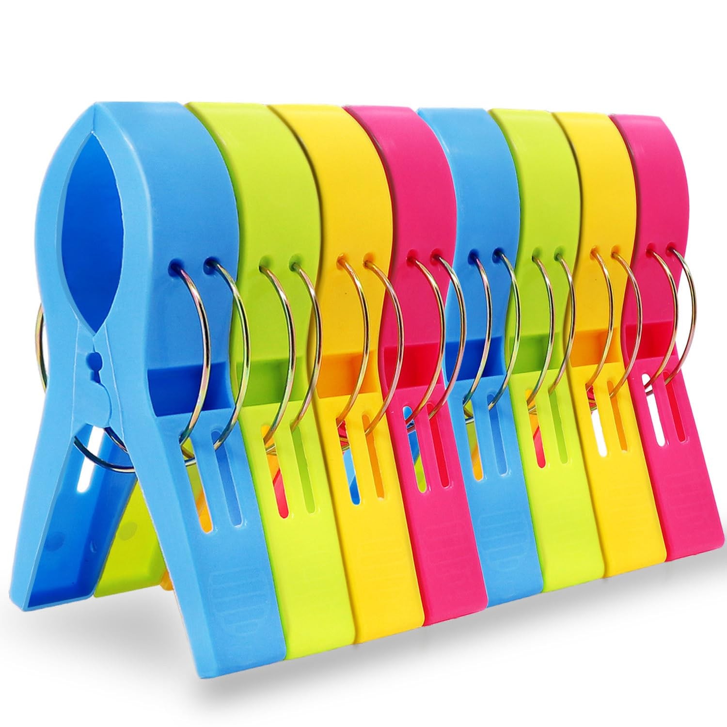 Beach Chair Towel Clips  Heavy Duty Pool Towel Holder Clamps, 8 Pack