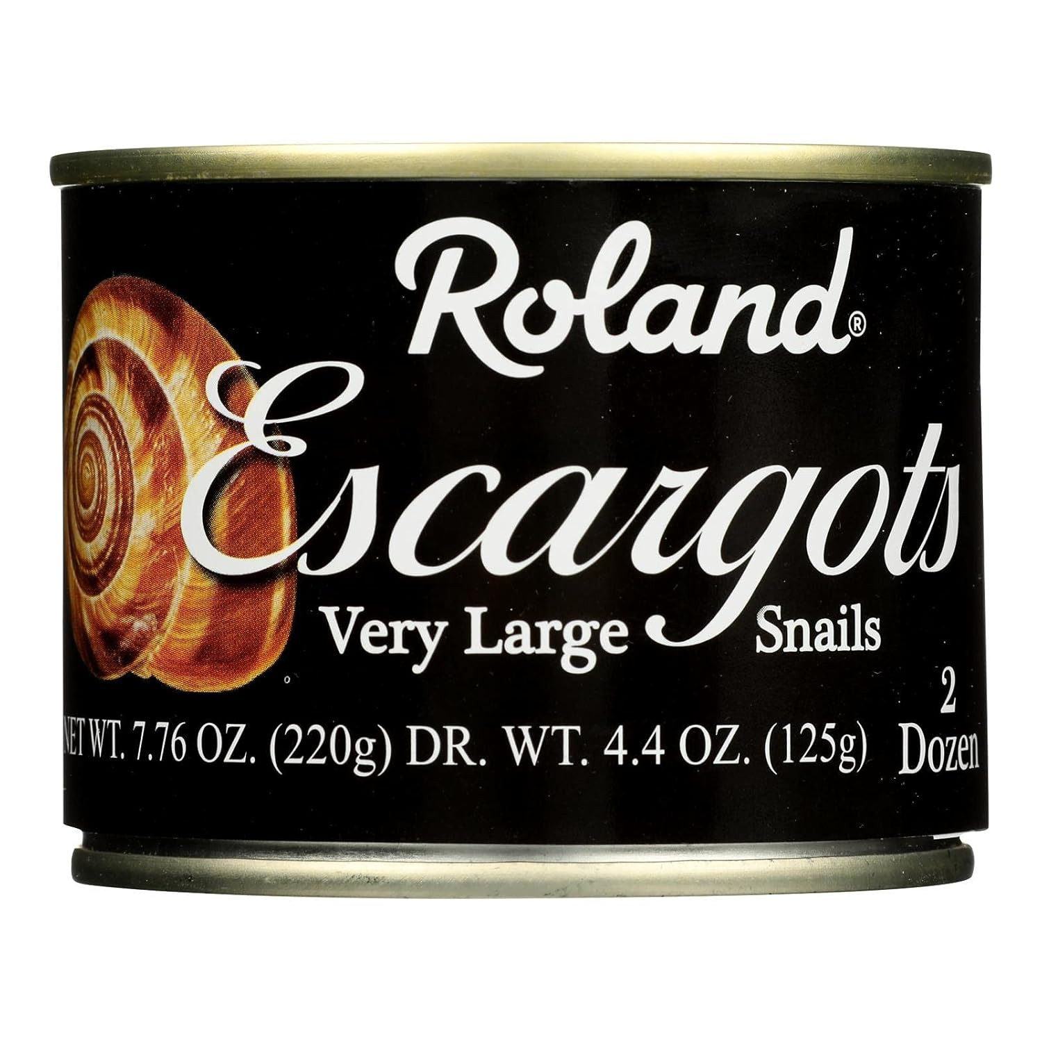 Roland Foods Escargot Snails Very Large 7.75 Ounce can Pack of 12 French Cuisine