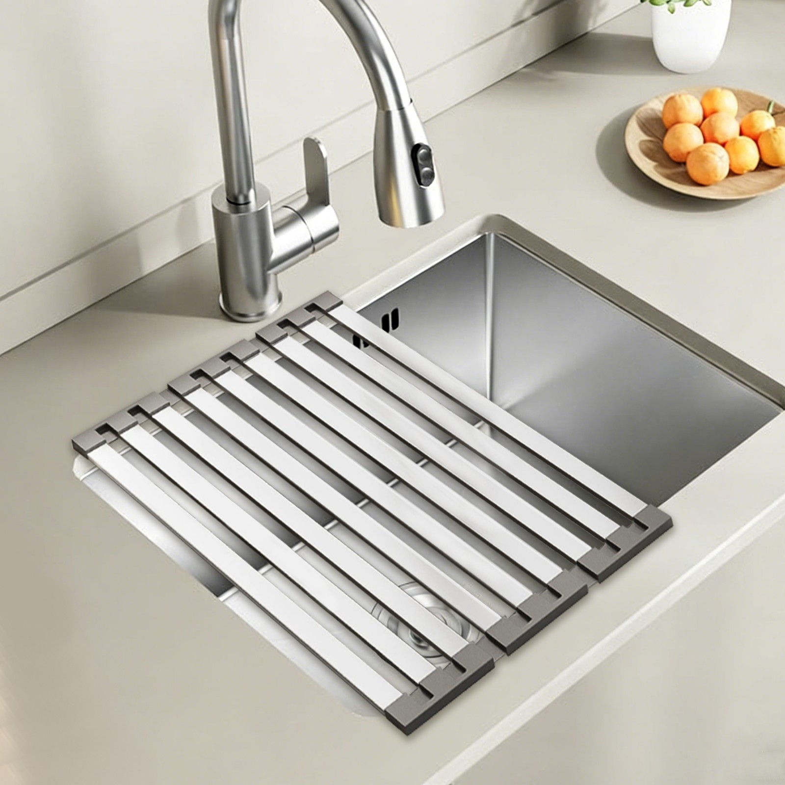 Kitchen Dish Drying Rack Foldable Kitchen Dish Drying Rack Over-Sink Drying Rack