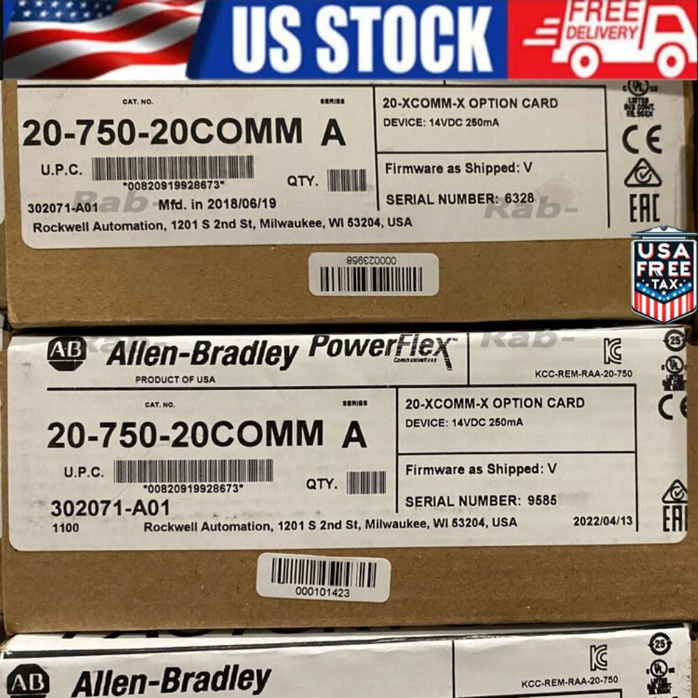New AB 20-750-20COMM PowerFlex Inverter Communication Card US Free Tax