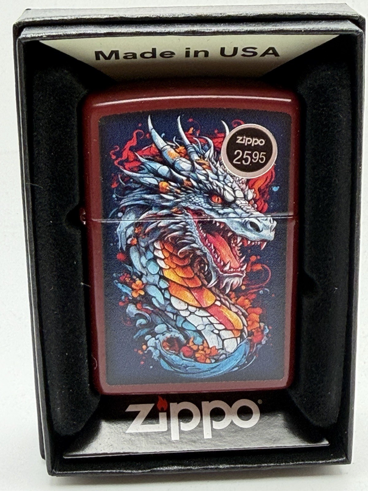 2026 Colorful Dragon Brick Matte Zippo Lighter New 47509