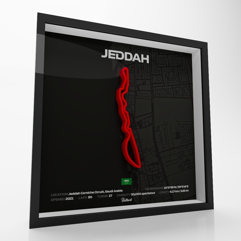 Jeddah Corniche Circuit 3D Shadow Box