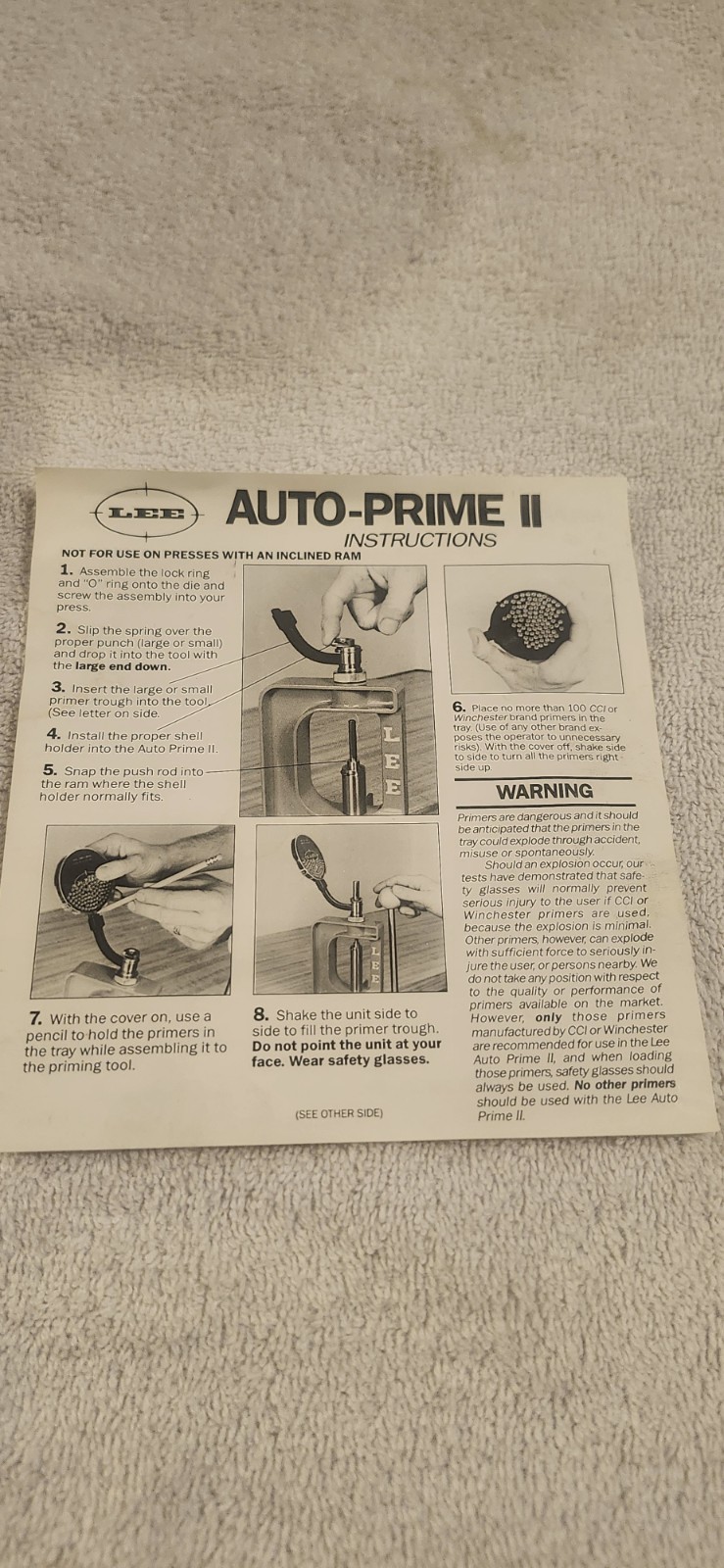 LEE Auto Prime Priming Tool Vintage for Reloading
