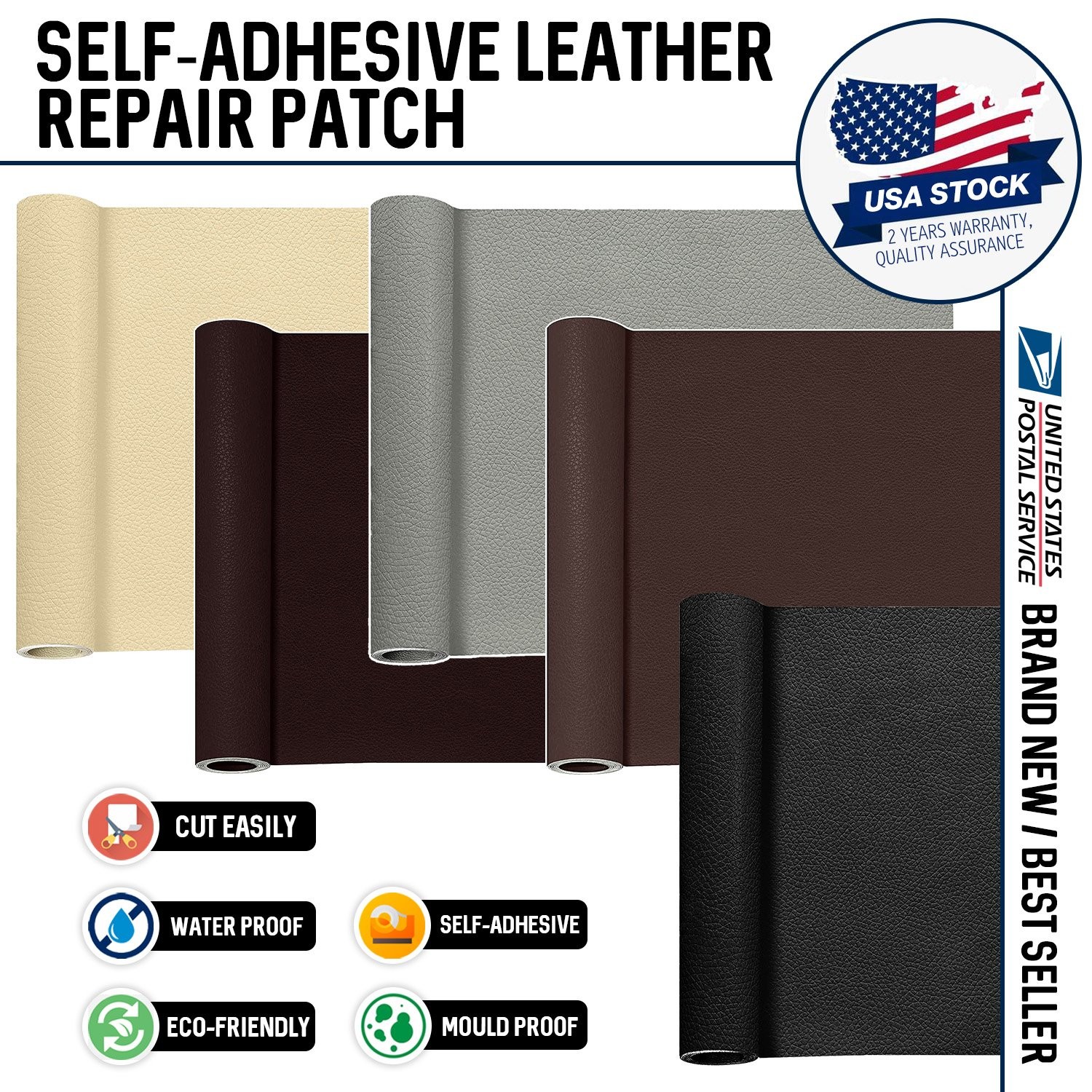 Leather Repair Patch Tape Self Adhesive Sticker Furniture Sofa Seat Bag Jacket