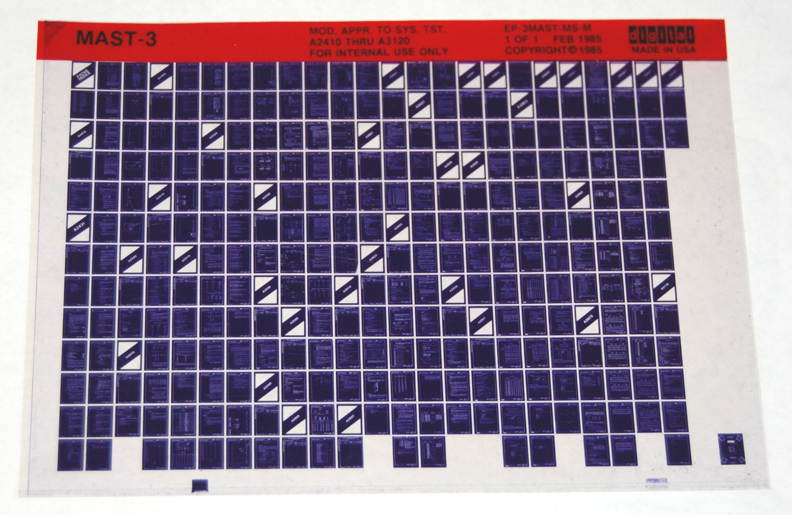 DEC MAST-3 Mod. Appr. To Sys. Tst. A2410 Thru A3120, Microfiche