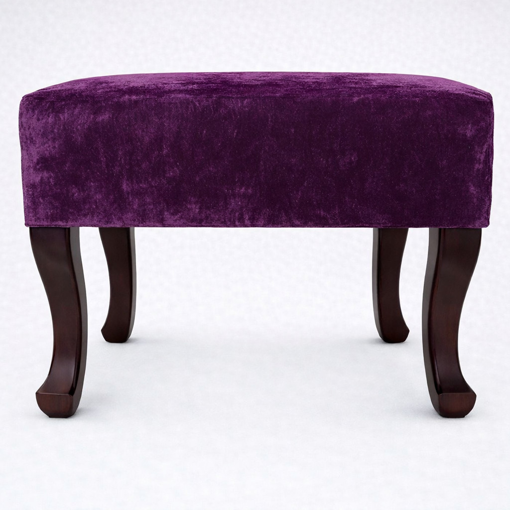 Crushed Velvet  Ottoman Footstool Bench 14” x 11” x 11” Luxury New