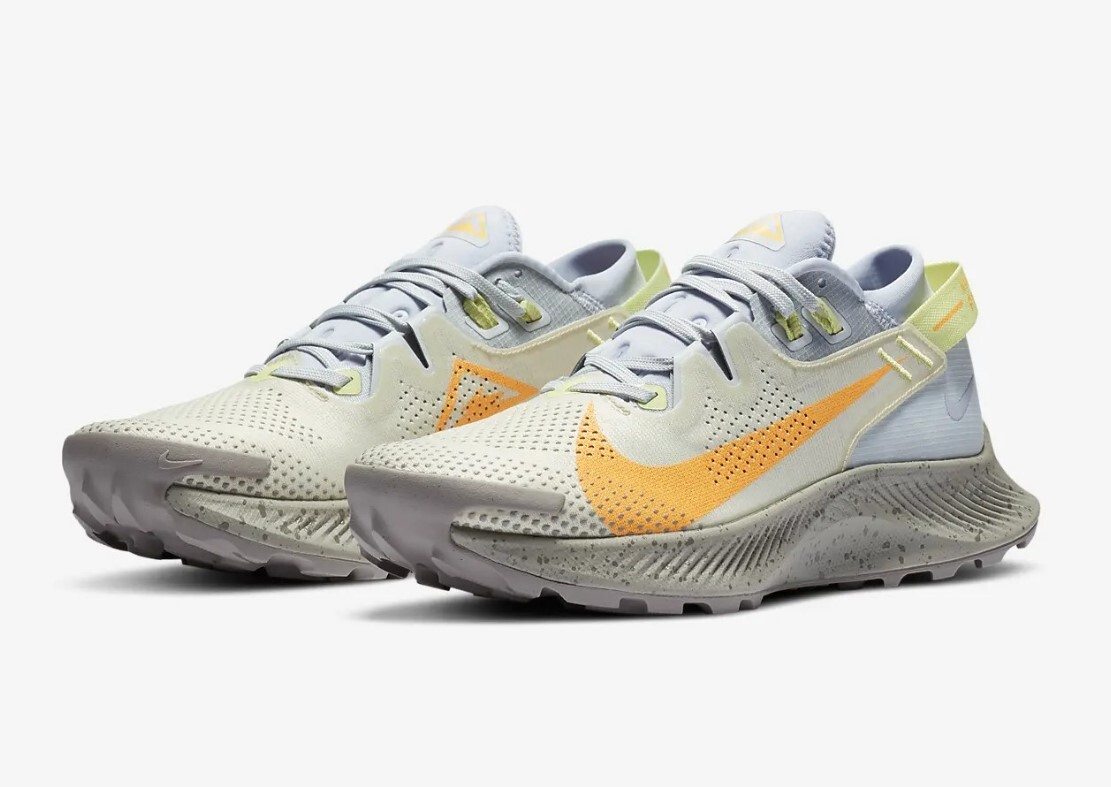 Women's Nike Pegasus Trail 2 Pure Platinum Laser Orange CK4309-001 Running