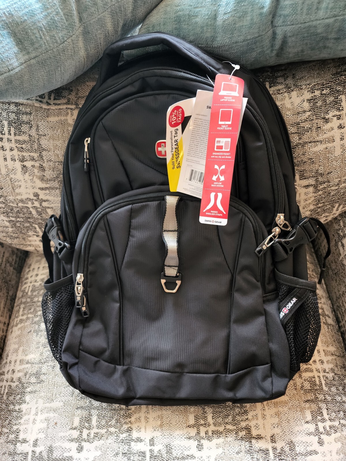 SWISSGEAR 6681 Laptop Backpack Black NWT | 16in TSA Smart Scan Travel School Bag