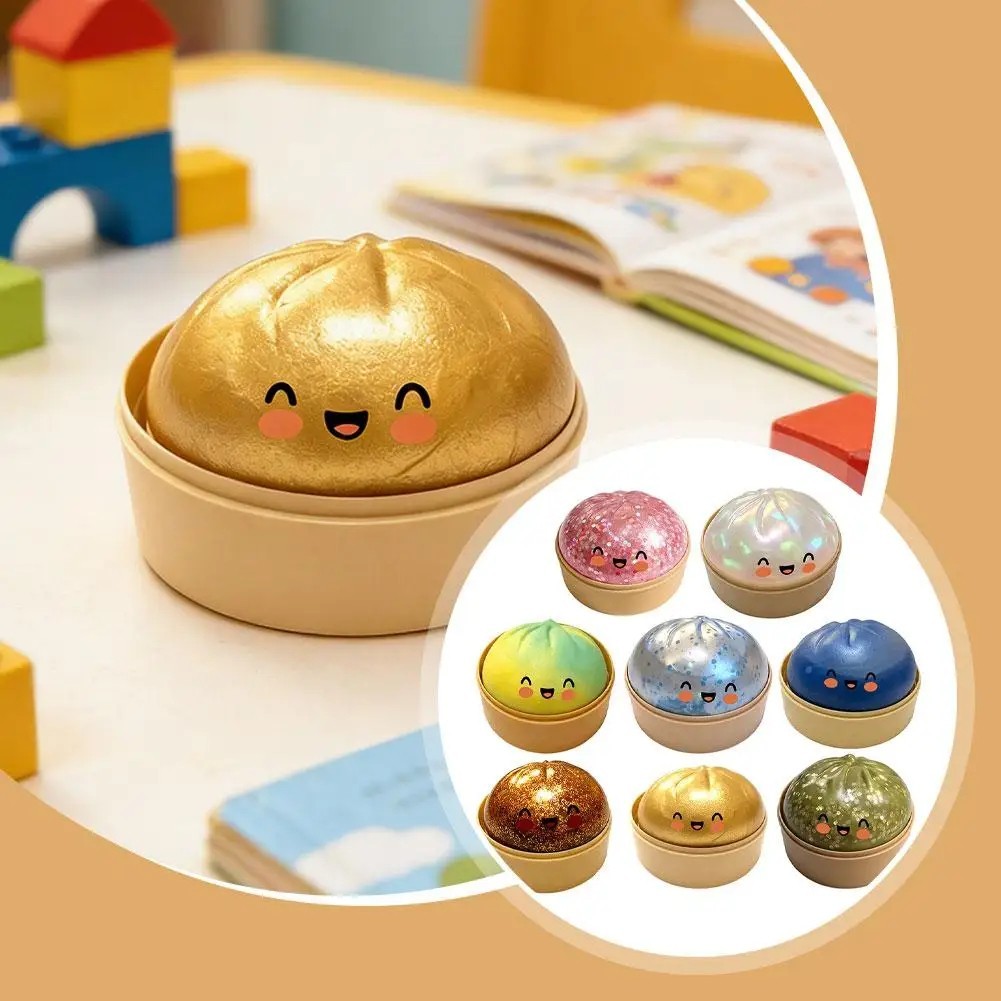 Rare Glitter Dumpling Squishy Toy Mystery Blind Box Bao Bun Stress Relief Toy US