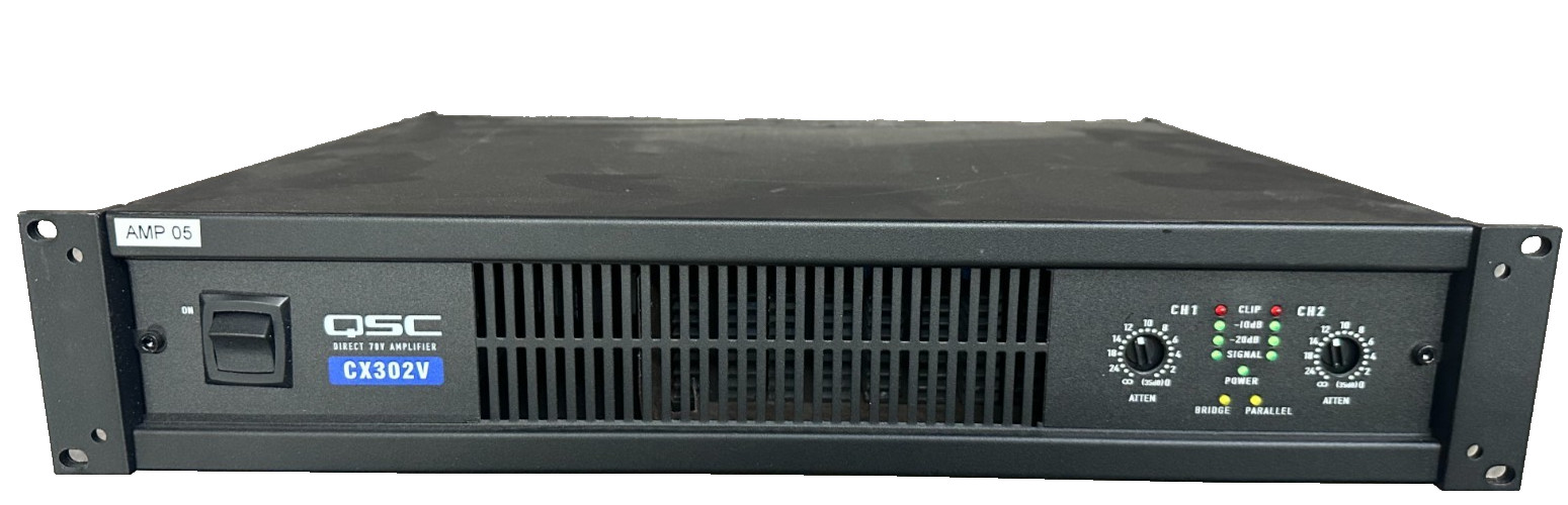 QSC PROFESSIONAL DIRECT 70V POWER AMPLIFIER CX302V 300 WATT (mcj23)