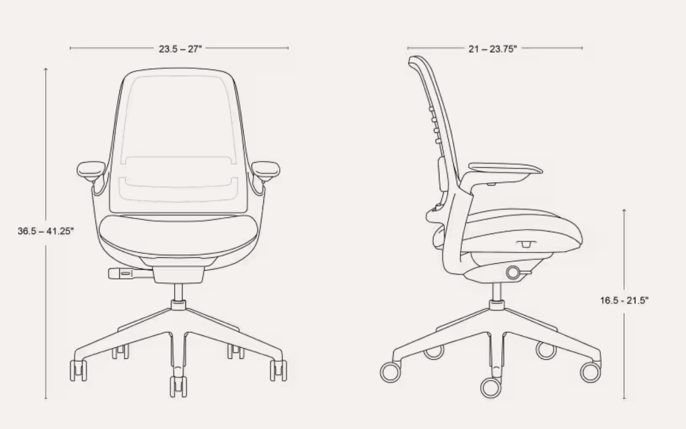 BRAND NEW Steelcase Series 1 Chair - 5S21 Blue Jay fabric & 6205 Seagull base