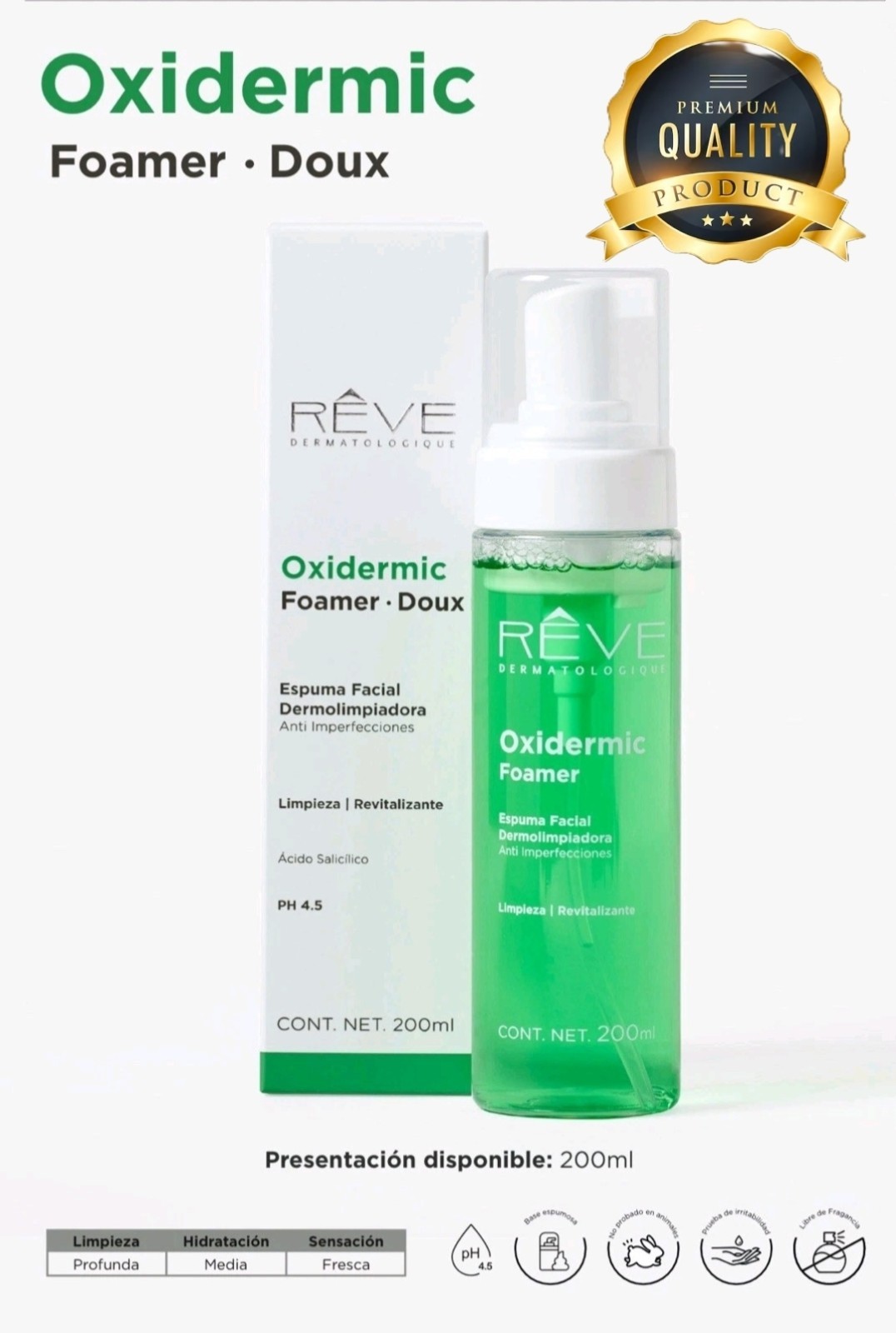 Oxidermic Foamer Doux Limpiador Facial con Ácido Salicílico